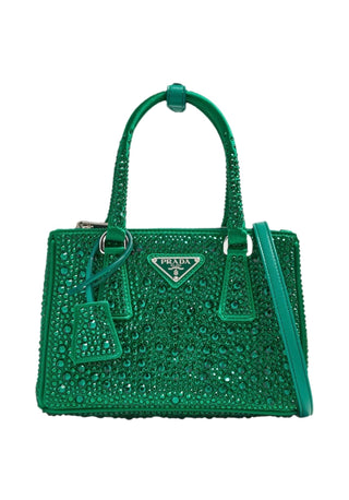 Prada Mini Galleria Cristalli Verde Smeraldo