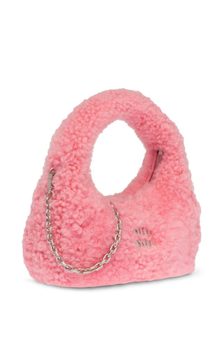 Wander shearling hobo bag