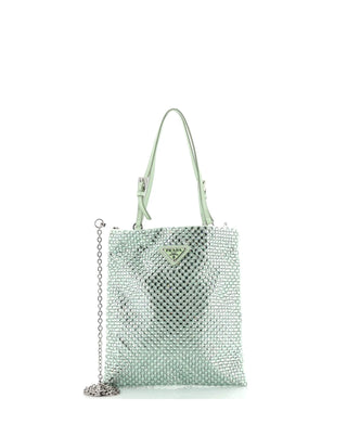 Prada Borsa a Mano in Raso Aqua