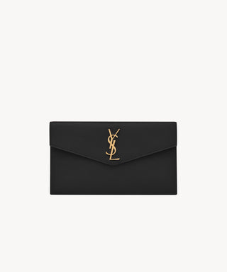 POCHETTE UPTOWN IN PELLE GOFFRATA GRAIN DE POUDRE