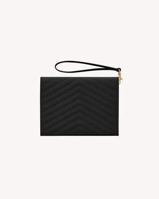 CASSANDRE MATELASSÉ FLAP POUCH IN PELLE GOFFRATA