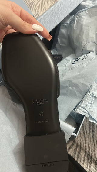 Sandali Prada in pelle nera