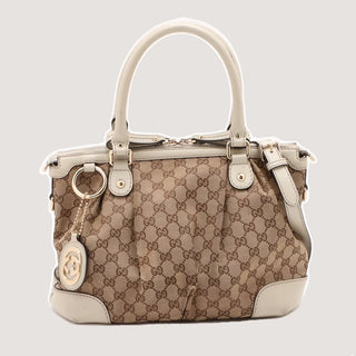 Gucci GG Canvas Sukey Canvas & Leather