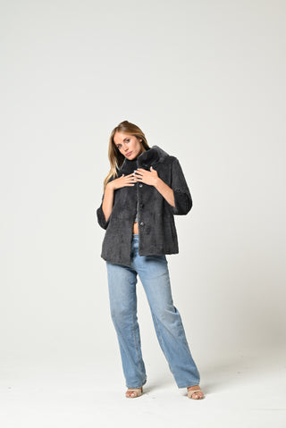 Giacca in lapin e visone 132